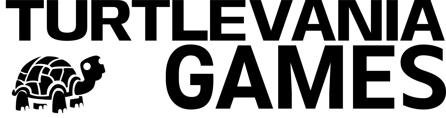 Turtlevania Games logo, black