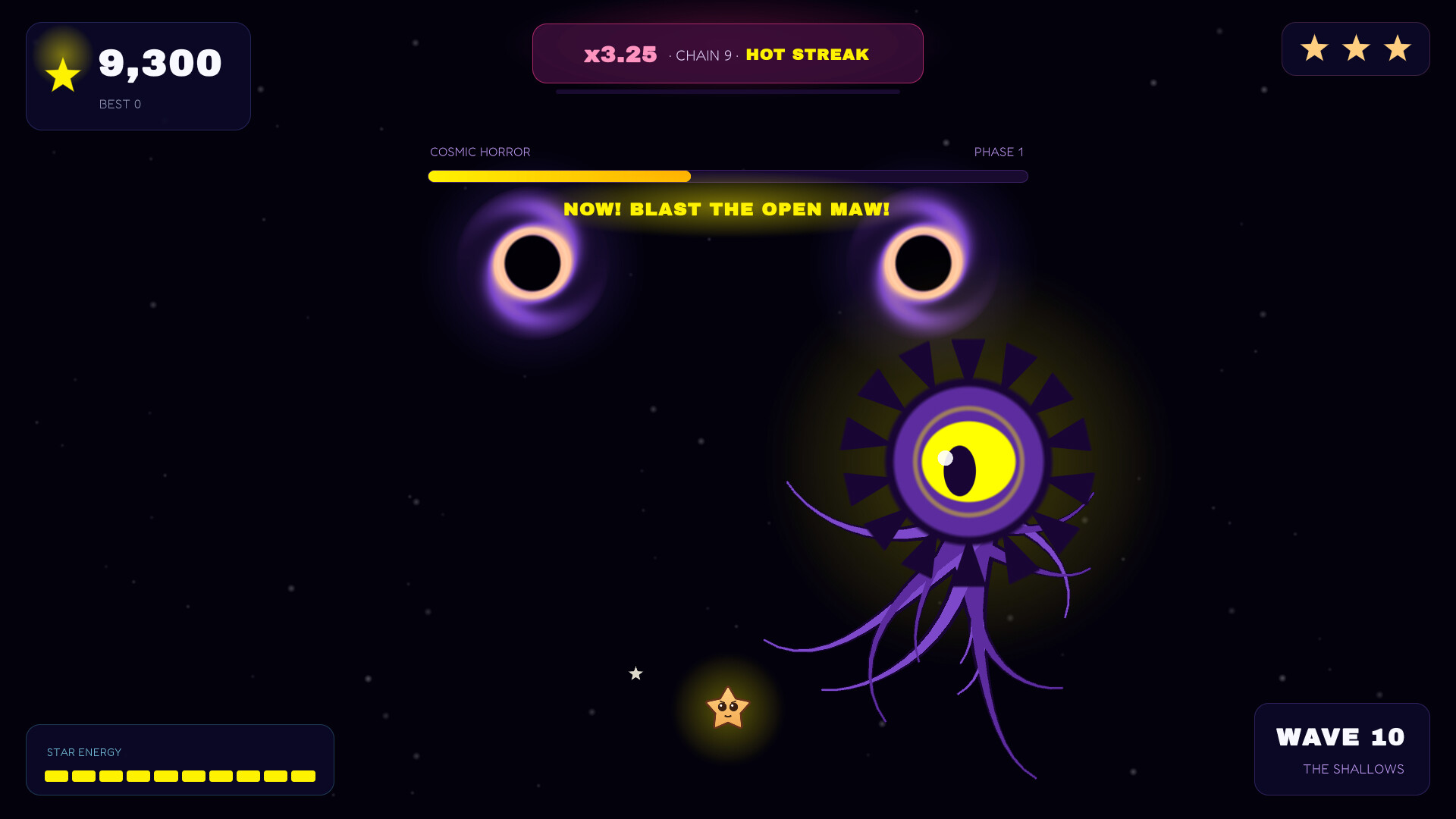 The cosmic horror mid-fight